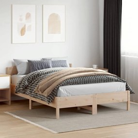 Cama sem colchão 160x200 cm madeira de pinho maciça