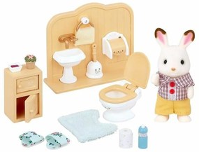 Figuras de Ação Sylvanian Families Chocolate Rabbit And Toilet Set