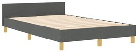 Estrutura de Cama vidaXL Cinza Escuro 120x200 cm Tecido