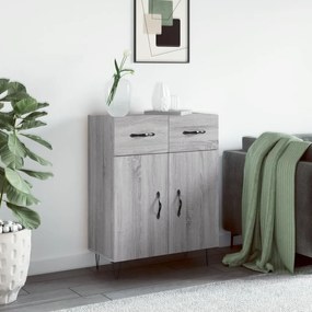 vidaXL Aparador 69,5x34x90 cm derivados de madeira cinzento sonoma