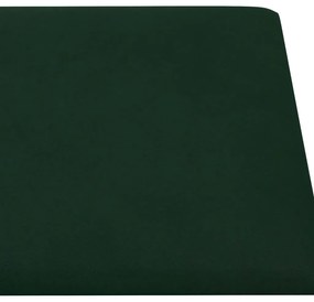 Painel de parede 12 pcs 30x30 cm veludo 1,08 m² verde-escuro