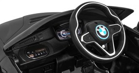 Carro elétrico para Crianças 12V BMW I8 LIFT Rodas de EVA, Assento de couro Preto