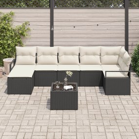 Conjunto de Sofá de Jardim 7 Peças com Almofadas Rattan de Rattan Cast