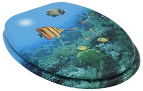 Assento de sanita com tampa MDF design mar profundo