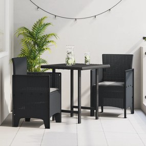 vidaXL Cadeiras de Jardim da 2 pcs Antracite Polirattan