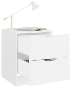 Conjunto de 2 Mesas de Cabeceira Liz - Branco - Design Minimalista