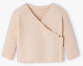 Casaco em lã e algodão, para bebé rosa