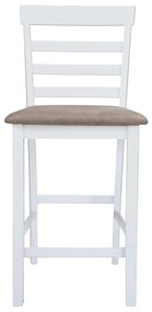 Bancos de bar 2 pcs tecido branco