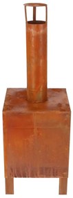 Fogão de terraço S cor de ferrugem