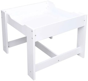 Conjunto Infantil de 2 Cadeiras e Mesa com Arrumação e Quadro - Branco