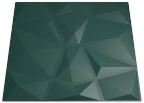 Painéis de parede 24 pcs 50x50 cm 6 m² XPS diamante verde