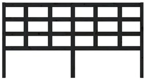 Cabeceira de cama 185,5x4x100 cm pinho maciço preto