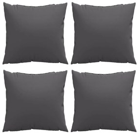 Almofadas de sofá 4 pcs 60x60 cm tecido antracite