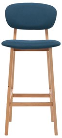 Bancos de bar 2 pcs tecido azul