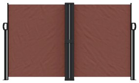 Toldo lateral retrátil 140x1200 cm castanho