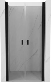 Mexen Mist porta de duche de abrir 100 cm, transparente, preta - 8A7-100-000-70-00