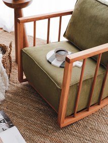 Cadeira Wing Sallanan – Khaki – 65x80x71 cm