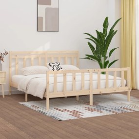 vidaXL Estrutura de cama 200x200 cm madeira de pinho maciça