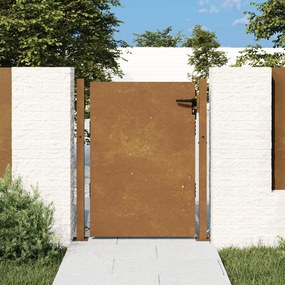 vidaXL Portão de jardim 100x125 cm Aço Corten