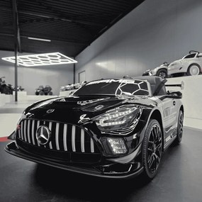 Carro elétrico para crianças Mercedes GT3 12 Pneus EVA, Assento de couro sintético Preto