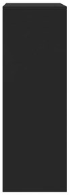 Aparador com 6 gavetas 50x34x96 cm contraplacado preto