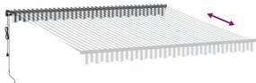 Toldo retrátil automático 400x300 cm antracite e branco