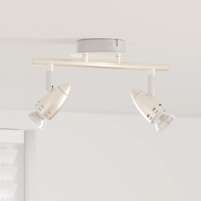 vidaXL Holofote de Teto 2 Vias Ajustáveis Níquel Mate GU10