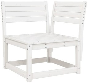 4 pcs conjunto lounge de jardim madeira de pinho maciça branco
