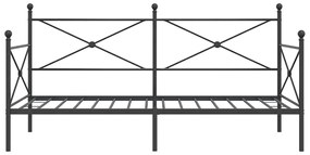 Cama de Dia sem Colchão 100x200 cm aço preto
