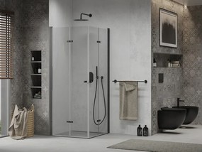 Mexen Lima Duo cabine de duche dobrável 90 x 90 cm, transparente, preta - 856-090-090-70-00-02