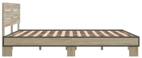 Estrutura de cama 150x200 cm derivados madeira/metal
