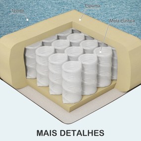 Sofá de 2 Lugares para Sala com Apoio de Braços Almofadas e Assento Acolchoado Capa de Almofada Lavável 140x78x83 cm Azul Claro