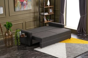 Sofá-cama de 3 lugares Ece – Antracite – 215x88x90 cm