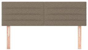 Cabeceira cama 2 pcs tecido 72x5x78/88 cm cinzento-acastanhado