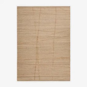 Alfombra Retangular Em Juta E Algodão Emeline Beige Semoline & 160 X 230 Cm - Sklum