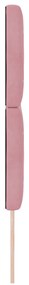 Cabeceira com Botão de Cristal Tufted Rosa 160 cm de Veludo