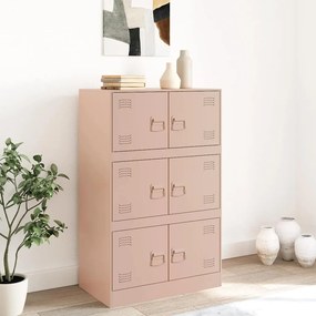 Aparador 67x39x107 cm aço rosa