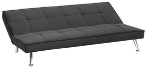 Sofá-cama de 3 lugares em tecido cinzento HASLE Beliani