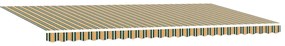 Toldo Retrátil Automático com LED Verde e Amarelo 600x300 cm