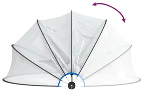 Cúpula de piscina redonda 467x234 cm PVC