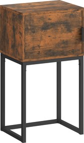 HOMCOM Mesa de Consola Estreita, Armário, Design Industrial, Sala de Estar/Entrada, 40x30x76cm, Castanho-Rústico | Aosom Portugal