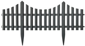 Bordas de relvado 17 pcs 10 m PP antracite