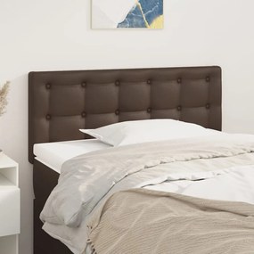 vidaXL Cabeceira de cama couro artificial 80x5x78/88 cm castanho