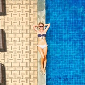 10 Ladrilhos de madeira de acácia para varanda interior e exterior 30 x 30 x 2,5 cm Castanho