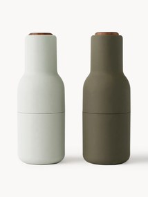 Saleiro e pimenteiro de designer com tampa em madeira de nogueira Bottle Grinder, 2 uni.