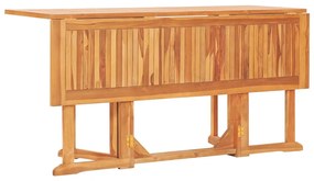 Mesa de jardim 150x90x75 cm madeira teca maciça