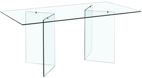 Mesa de Jantar OTISH em Vidro Temperado Transparente – 180x90x76 cm |
