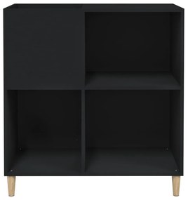 Armário para discos 84,5x38x89 cm derivados de madeira preto