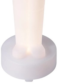 Candeeiro de mesa branco com LED regulável e RGBW-IC recarregável - Nutcracker