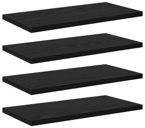 Prateleiras Montadas na Parede Carvalho Preto MDF 40 x 20 x 1.5 cm